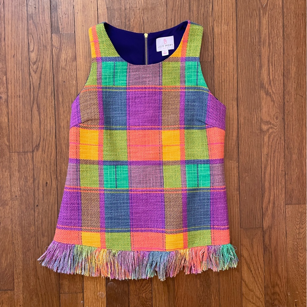 JB by Julie Brown Multicolor Plaid Tank Top